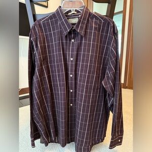 Men's Natural Issue Maroon Plaid Shirt